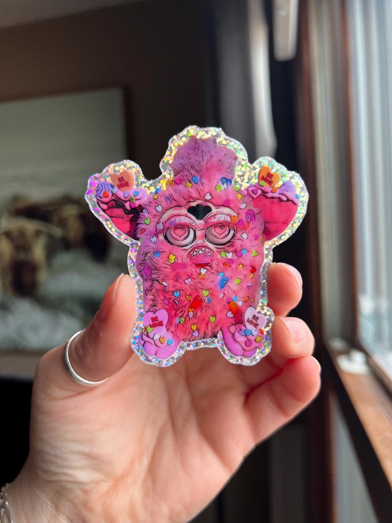 Ooak Rd357 Ebay Stickers Glitter Vinyl Sticker | Furby-inspired | Custom OOAK Design ...