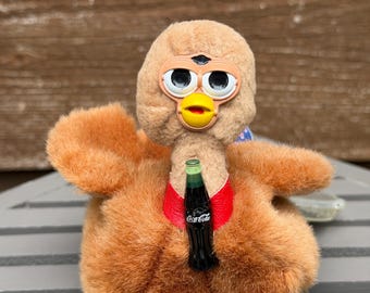 Coke Emu | Furby-Inspired Oddbody | OOAK Collectible Plushie| BoneBurrow