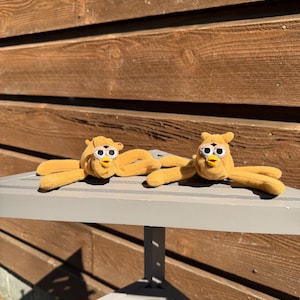 Furby-Inspired Oddbody | OOAK Collectible Plushie | BoneBurrow | Teenie Beanie Camel image 1