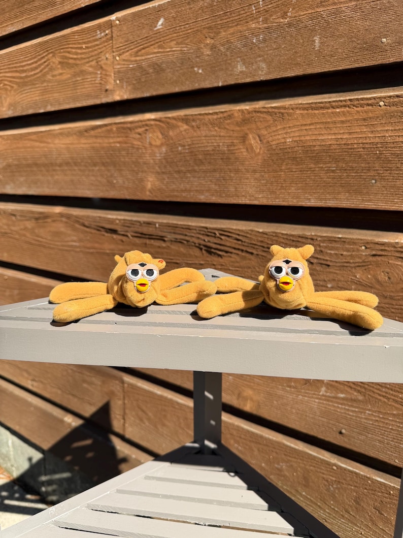 Furby-Inspired Oddbody | OOAK Collectible Plushie | BoneBurrow | Teenie Beanie Camel image 1