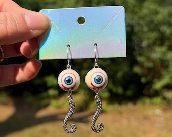 Eyeball Tentacle Earring PAIR | Dangle | BoneBurrow