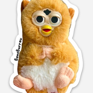 Matt Vinyl Aufkleber | Furby-inspirierter Oddbody |  Benutzerdefiniertes OOAK-Design | Knochenbau | Hamster