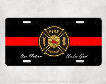 MY HEART BELONGS TO A FIREMAN fire man firefighter License Plate Frame