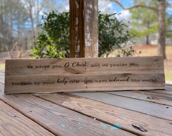 Lenten Reclaimed Wood Sign