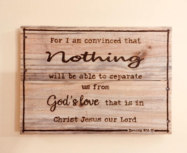 Scripture Verse Wood Burned Reclaimed Wood Sign Etsy