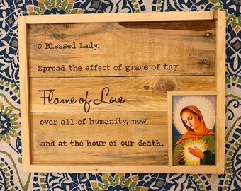 Flame Of Love teruggewonnen houtgebrande lijst