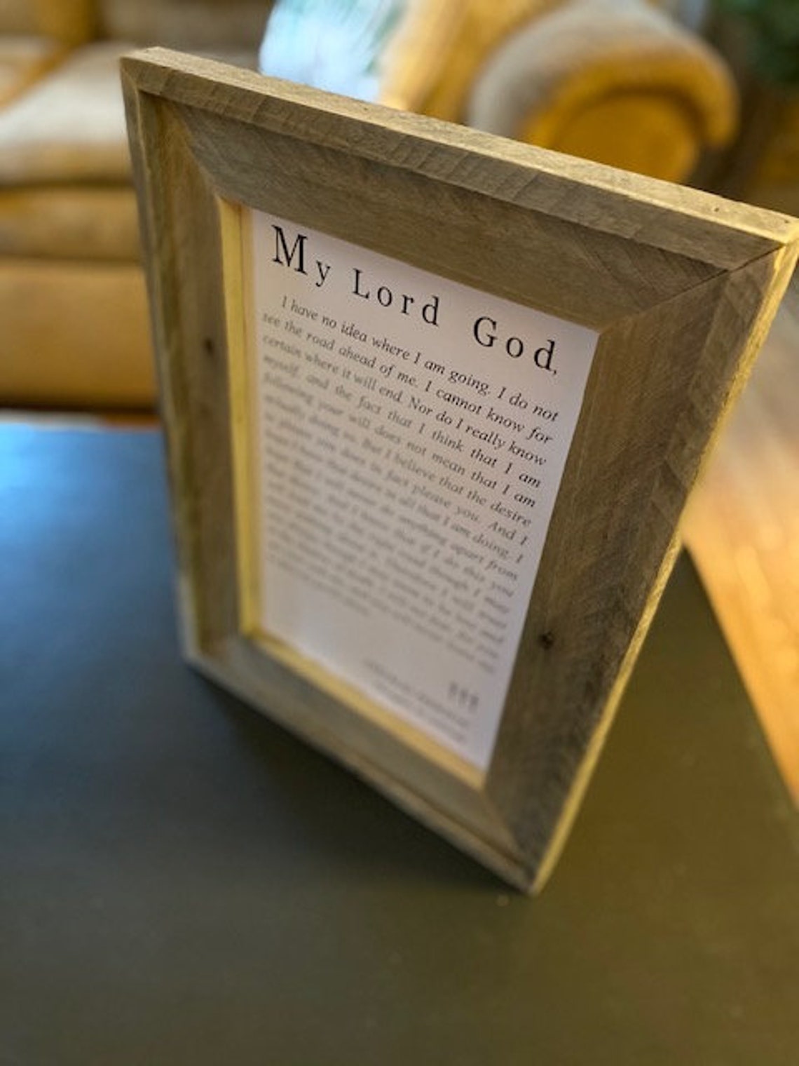 Thomas Merton Prayer W/ Reclaimed Wood Frame - Etsy