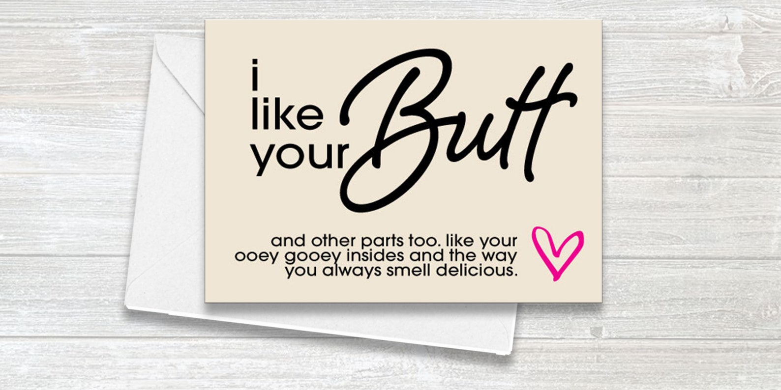 I Like Your Butt Funny Valentines Card | Etsy