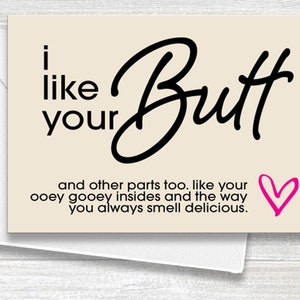 J'aime tes fesses - Carte drôle de Saint-Valentin