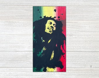Bob Marley Acrylic Painting on Stretched Canvas