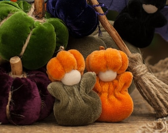 Waldorf doll Pumpkin doll – Tiny Pocket Comfort Doll for Kids – Waldorf‑Inspired Handmade Gift from TaleWorld