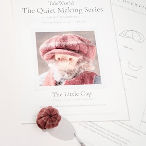 Miniature Doll Cap Sewing Pattern PDF, Tiny 8-Panel Hat Tutorial for Small Dolls