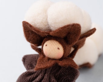 Baby cotton Bavovnyatko – Handmade Waldorf-Inspired Collectible Art Doll
