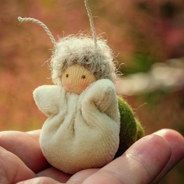 Snail Waldorf felt doll: supernatural gifts, eco friendly gifts fall decor snail plush