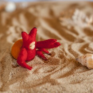 Hermit crab felt doll - ocean little gifts - nautical decor - Waldorf art doll