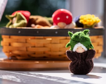 Waldorf doll Chestnut – Tiny Pocket Comfort Doll – Waldorf-Inspired Autumn Gift – Handmade from TaleWorld