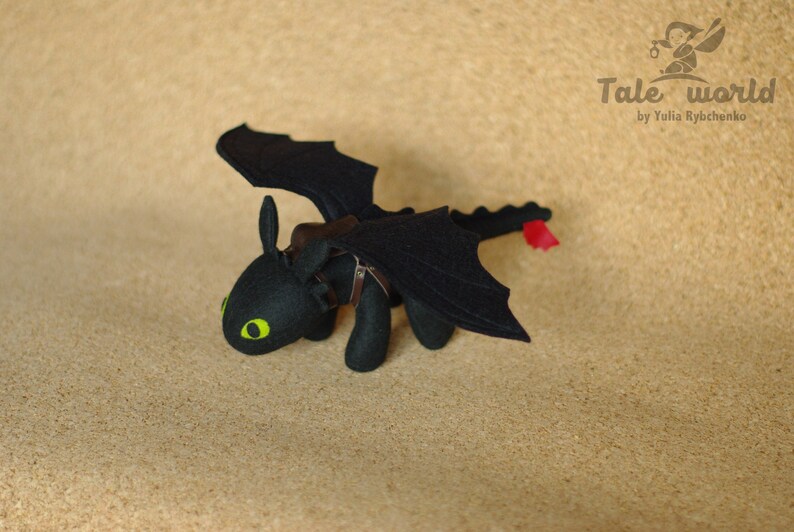 Toothless plush How to Train Your Dragon Stuffed animal Eco | Etsy
