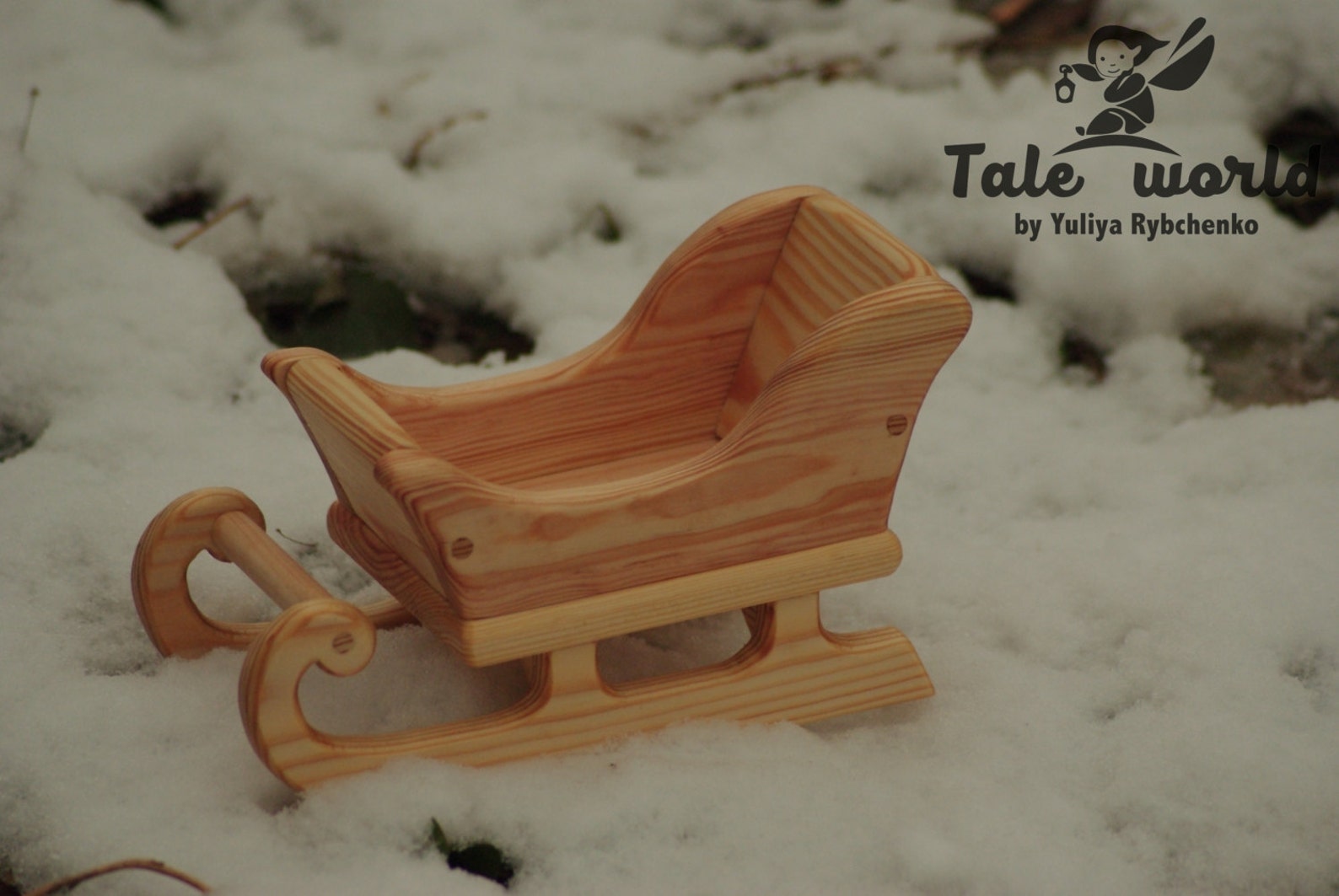 Christmas Santa wooden sleigh Xmas Home decoration Eco Etsy