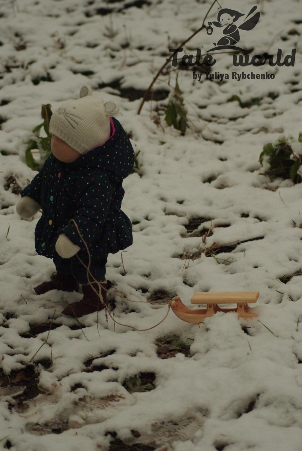 Mini Traîneau à Neige Fait Main Noël - Échelle 1:12 - Déco Maison De Poupée Rouge