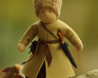 Cossack ethnic dolls - Waldorf doll Ukrainian felt doll - supernatural gifts for loved one