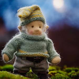 Waldorf Gnome doll woodland creature cloth gnome doll once upon a time forest gnome doll: ooak art doll supernatural gifts