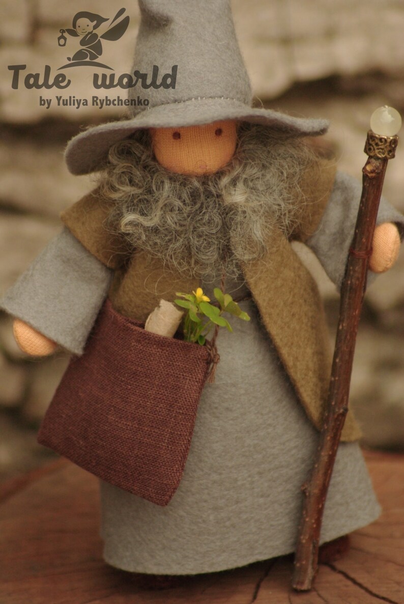 Gandalf Wizard doll 6 inch Waldorf doll Montessori toys Etsy