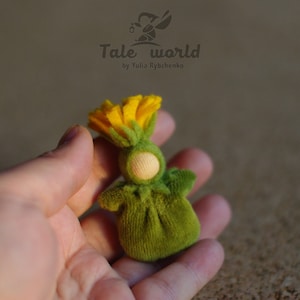 Whisperling™ Dandelion – Tiny Pocket Comfort Doll – Waldorf-Inspired Spring Friend – Handmade Flower Gift from Ukraine