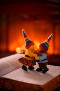 Handmade Rainbow Gnome Couple \u2013 Waldorf Pocket Dolls, Gift of Joy