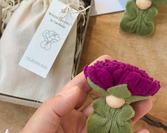 Waldorf doll Peony – Tiny Lavender Pocket Doll – Comfort Toy for Kids – Waldorf-Inspired – Handmade from TaleWorld