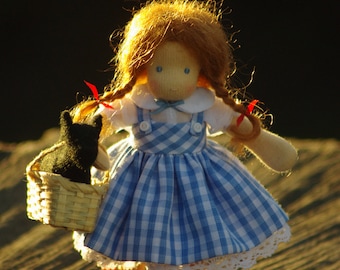 Dorothy and Toto Waldorf Doll: Handmade Wizard of Oz OOAK Collectible Doll