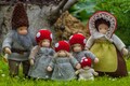 Waldorf Family Mushroom Dolls \u2013 Handmade Poseable Wool Figures (Set of 6)