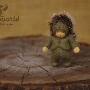 Felt Hedgehog doll - Miniature Graduation gift - Eco friendly gifts
