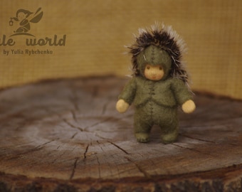 Felt Hedgehog doll - Miniature Graduation gift - Eco friendly gifts
