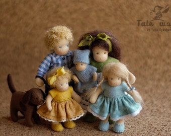 Waldorf Dollhouse family dolls supernatural gifts Personalized doll holiday gift idea