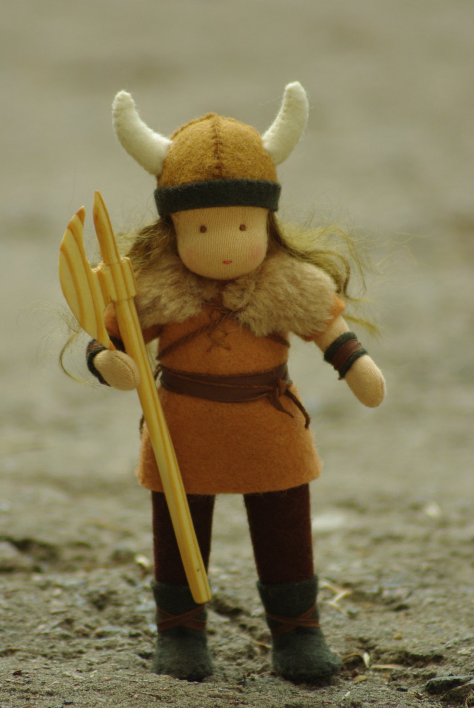 Viking doll warrior felt dolls organic baby toys Etsy