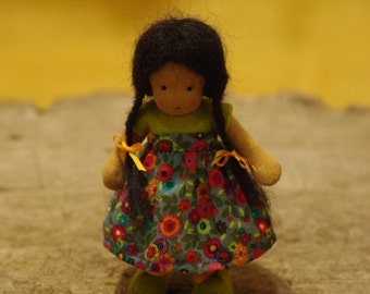Handmade Indian Waldorf Doll: Maypole Girl Figurine, Waldorf Room Decor
