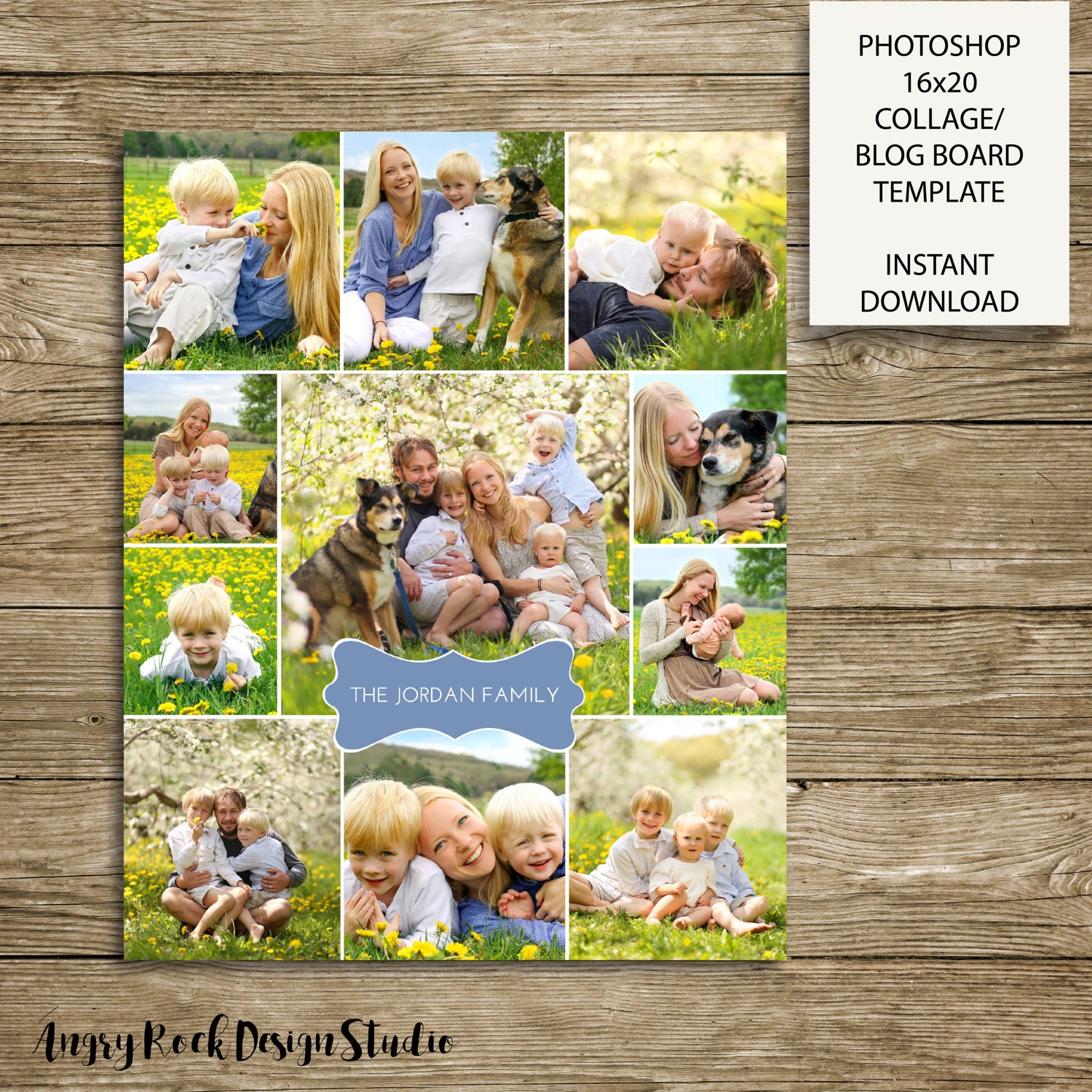 Collage Template 16x20 Print Template Blog Board | Etsy