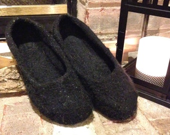 Ballet Flat Felted Wool Slippers