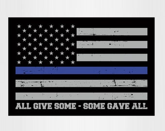 Combo thin blue line sticker 10 Pack