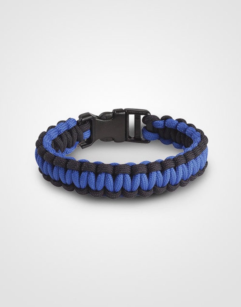 Thin Blue Line Paracord Bracelet With SOLID Blue Line SUPPORT Etsy