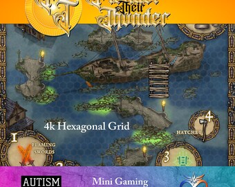 3 Pack — 4K RPG Mini Game Board : Plunder Their Thunder Map