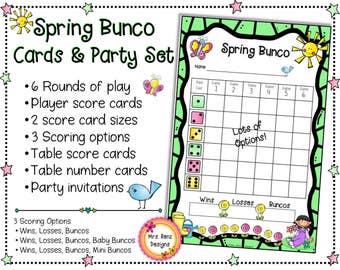 Bunco Invitations Etsy