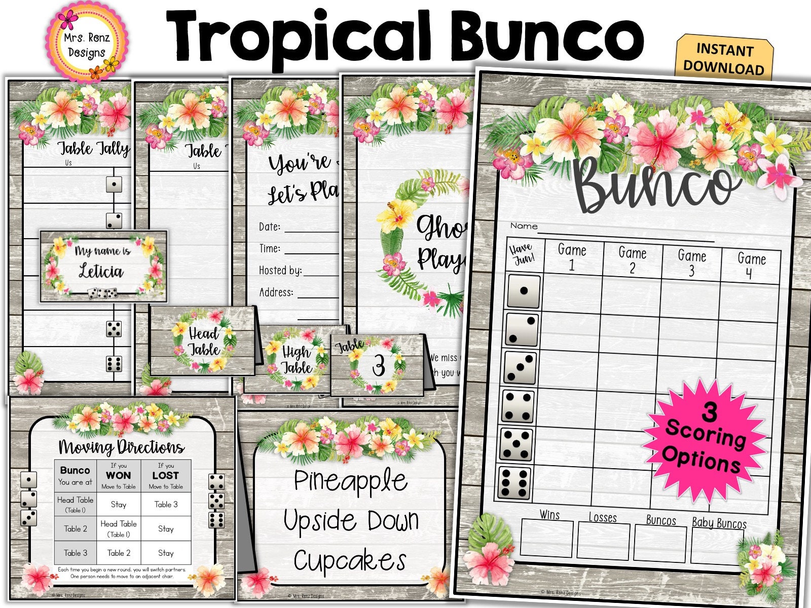 Tropical Bunco 21 Pages Luau Bunco Score Cards Tally Sheets Etsy tropical-bunco-21-pages-luau-bunco-score-cards-tally-sheets-etsy