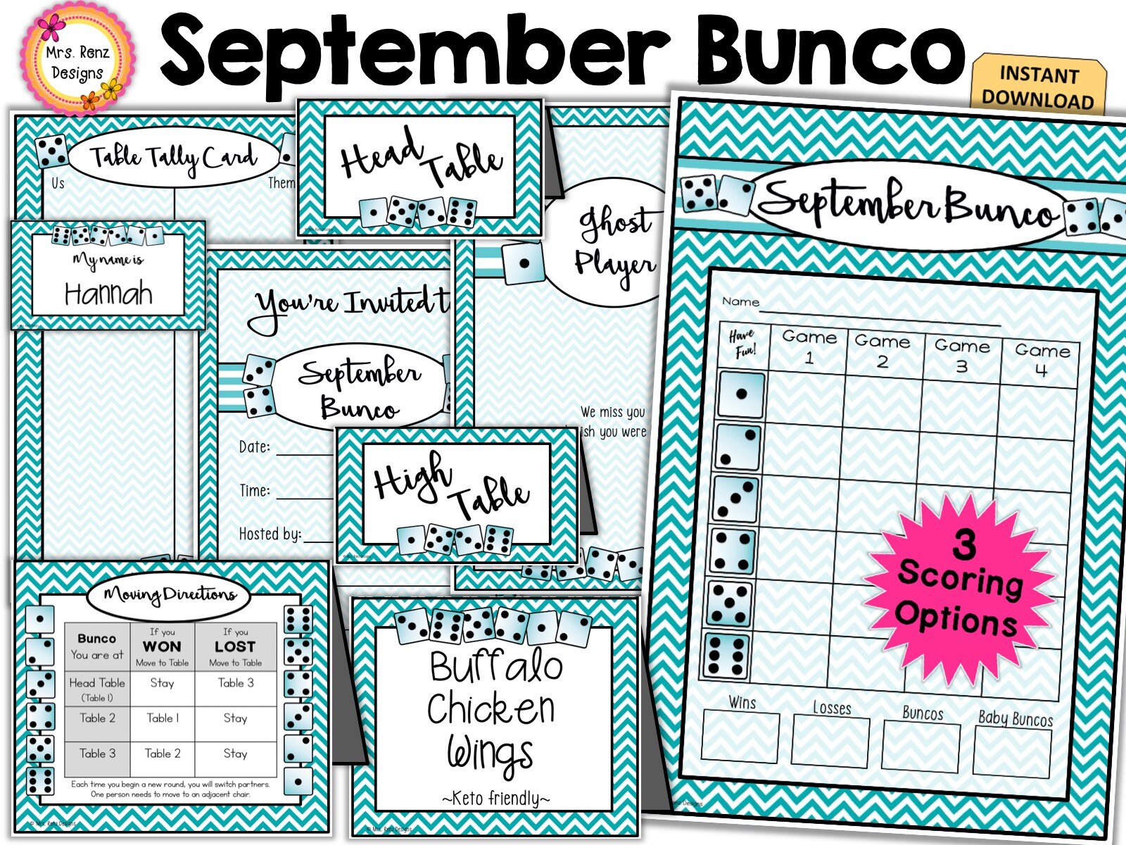 september-bunco-19-pages-bunco-score-cards-table-numbers-etsy