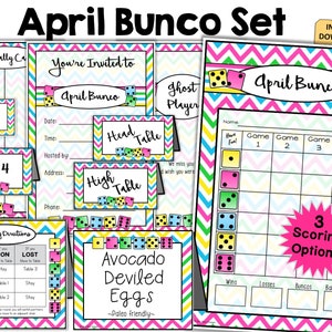 Purple Zebra Theme YOU PRINT @ Home. 16 Person BASIC Bunco Kit