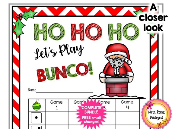 Christmas Bunco BUNDLE 25pgs December Bunco Score Sheets - Etsy