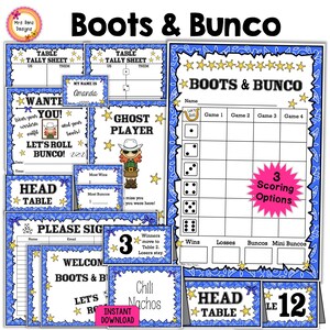 Boots & Bunco Party Kit: Western Theme (Digital Download)
