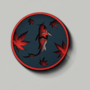 5 layer koi Fish SVG