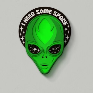 Double file Alien head, need some space svg laser