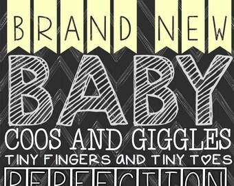 Neue Baby-Zeichensprache, 8 x 10 bedruckbar, Baumschule Schild, Tafel Zeichen, Instant Download